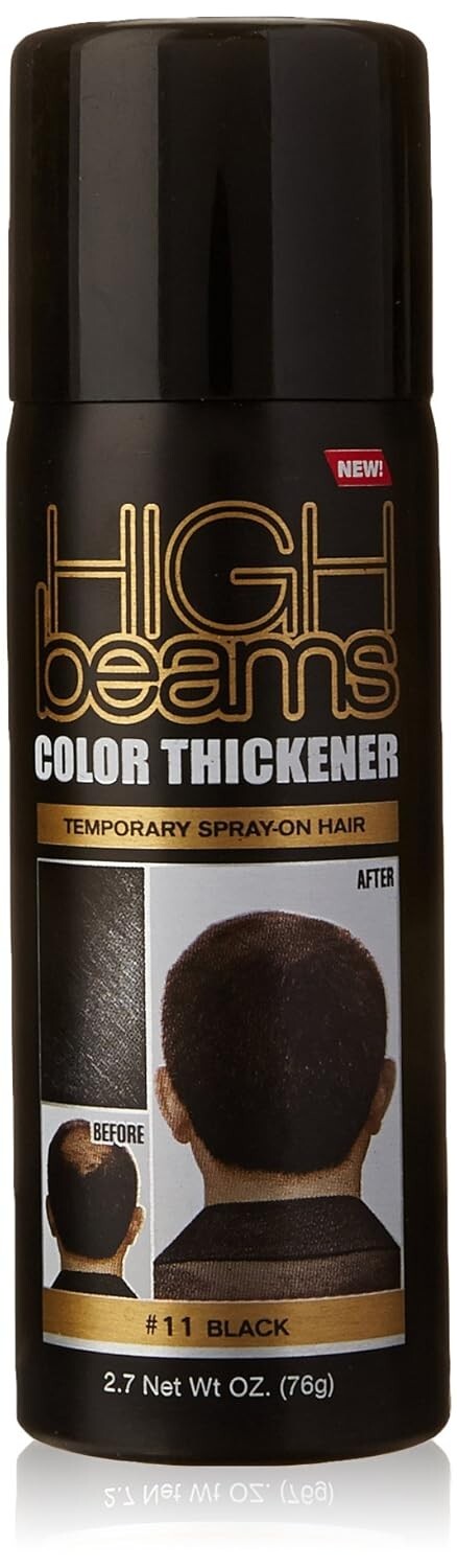 High Beams Color Thickener Temporary Spray-On Hair - Black 2.7 oz