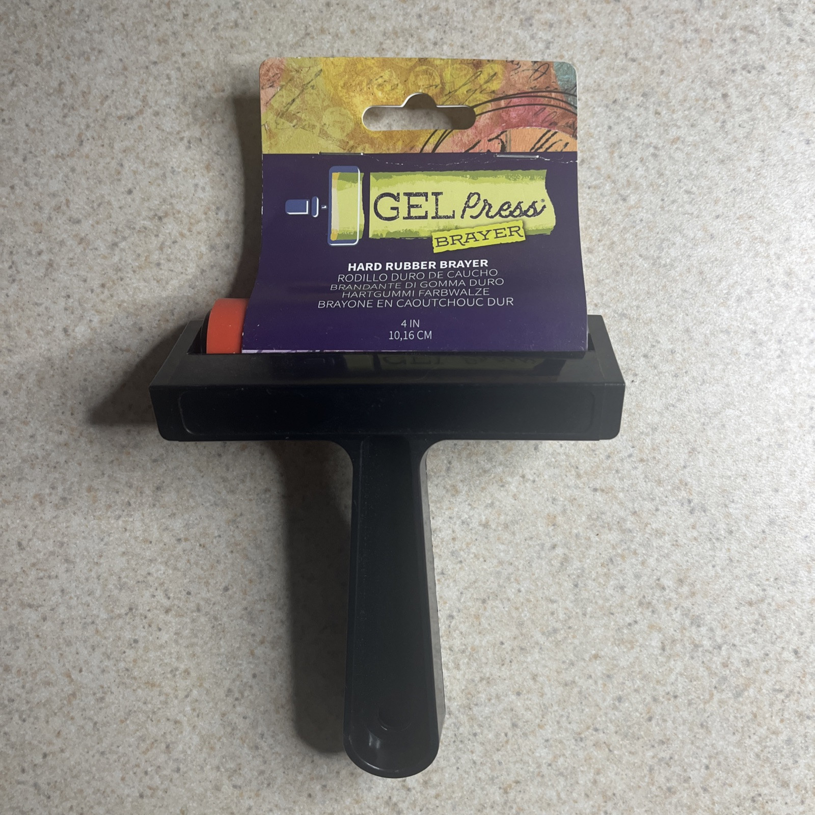 Gel Press Rubber Brayer - for printmaking, Scrapbooking, Paper Crafts, Home
