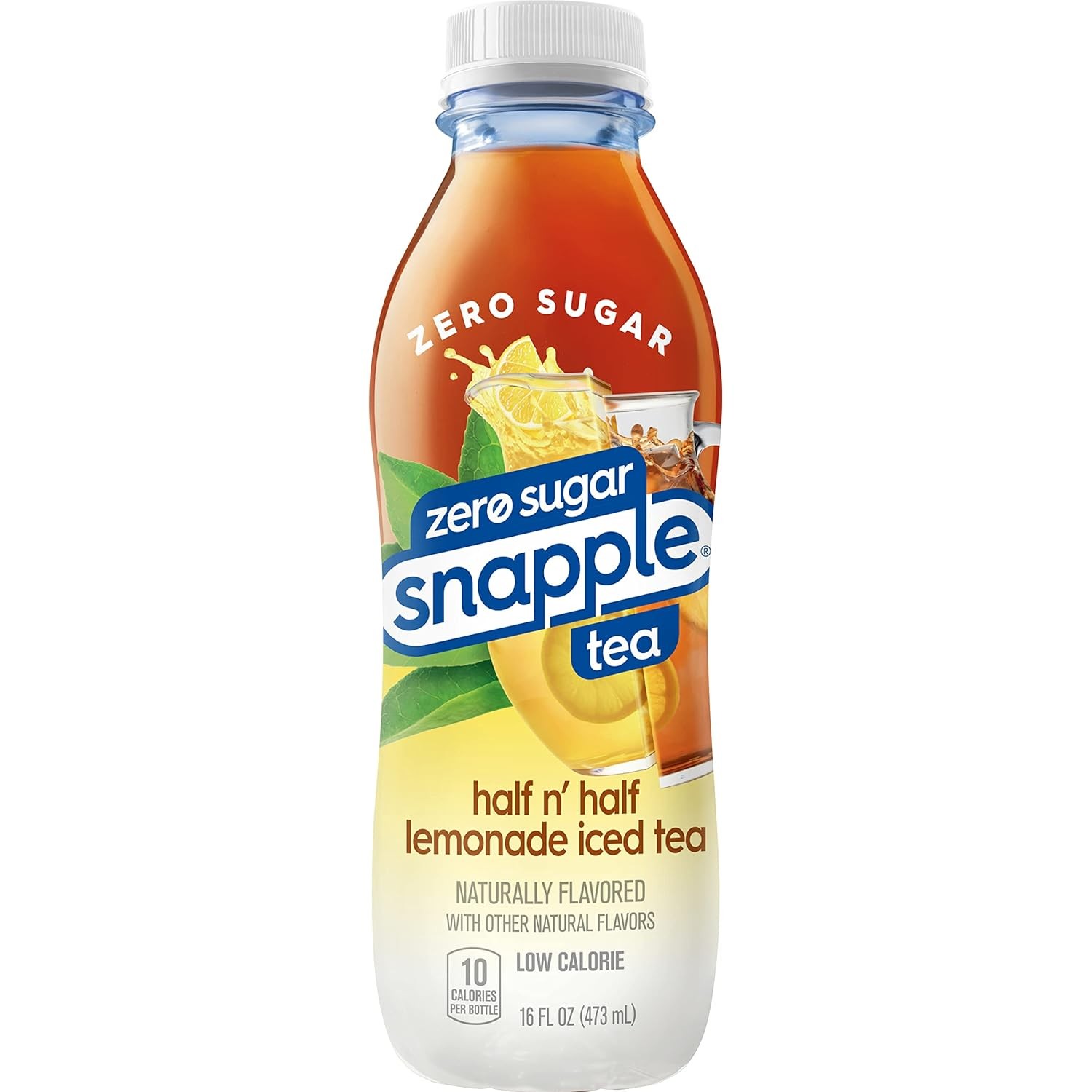 Snapple Zero Sugar Half 'n Tea, 16 fl oz recycled 16 Fl Oz (Pack of 12)