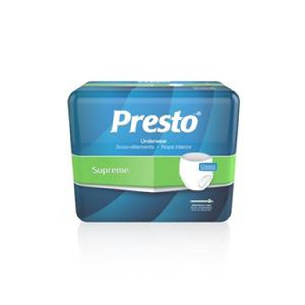 Presto Supreme Classic Protective Underwear Large 45" - 58" Maxiumum  PK of 18