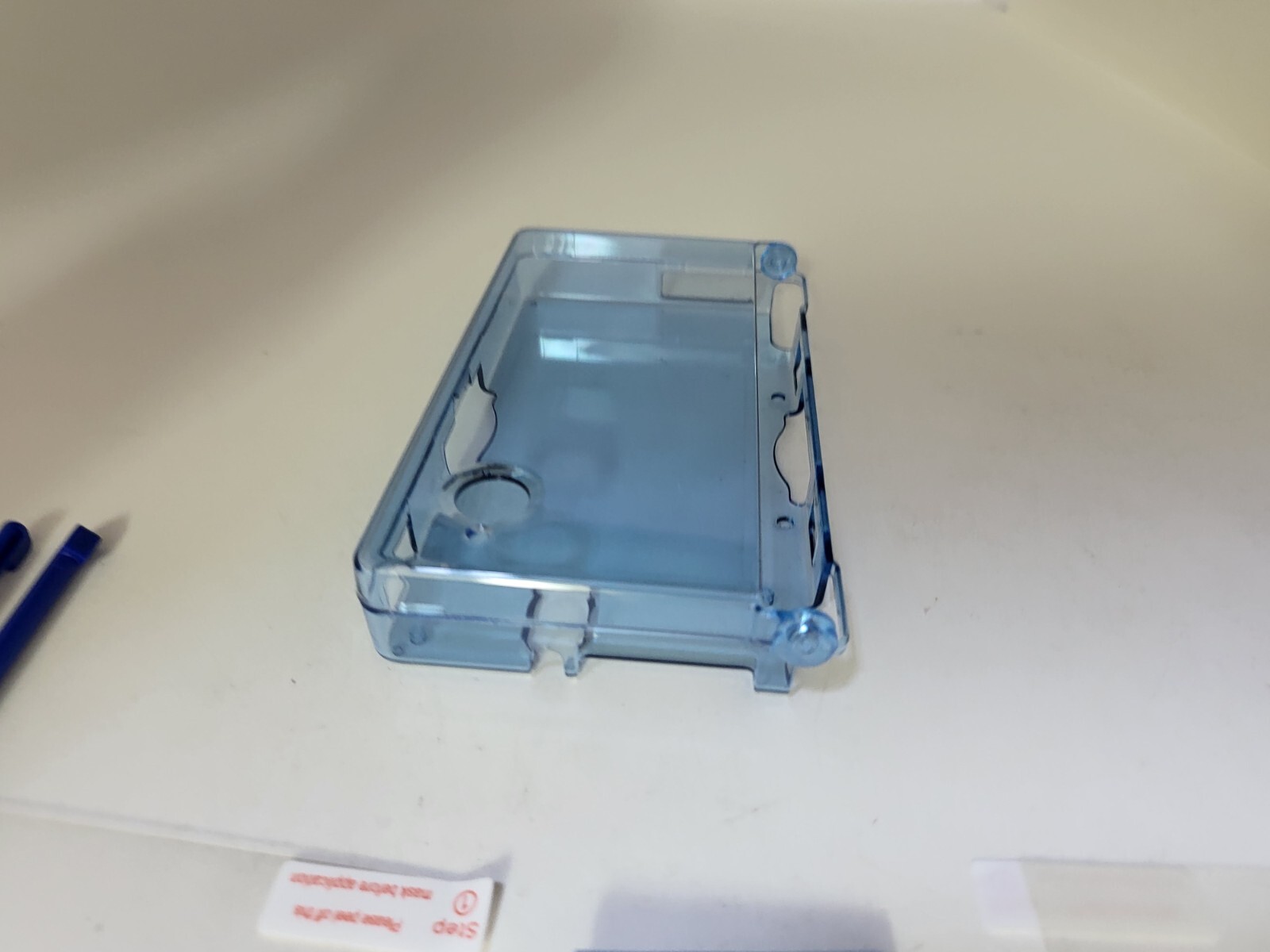 NEW Clear Blue console Shell Case + 2 Stylus & Screen protector for Nintendo DSi