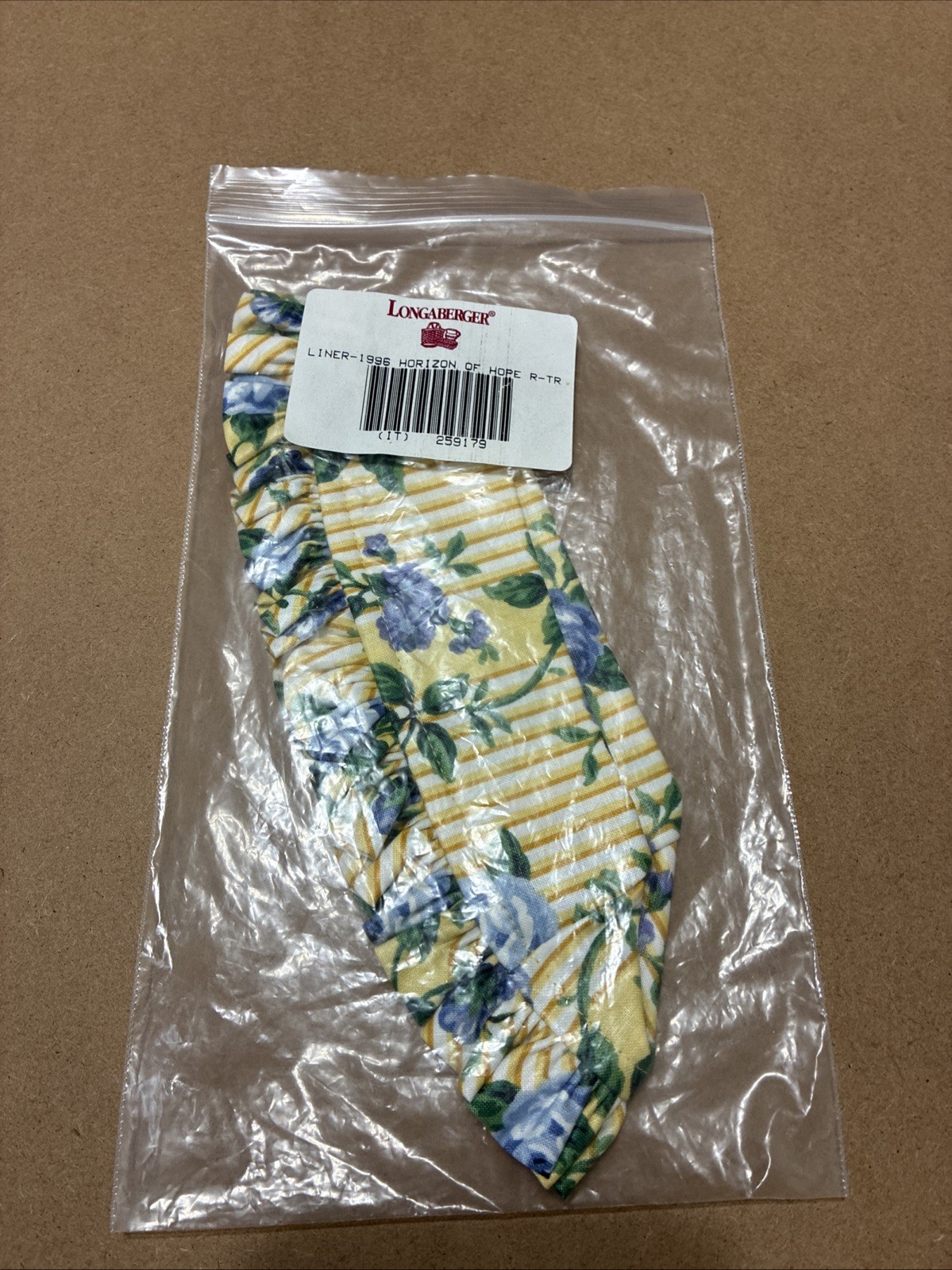 Longaberger 1996 Horizon Of Hope Basket Liner-Rose Trellis-259179