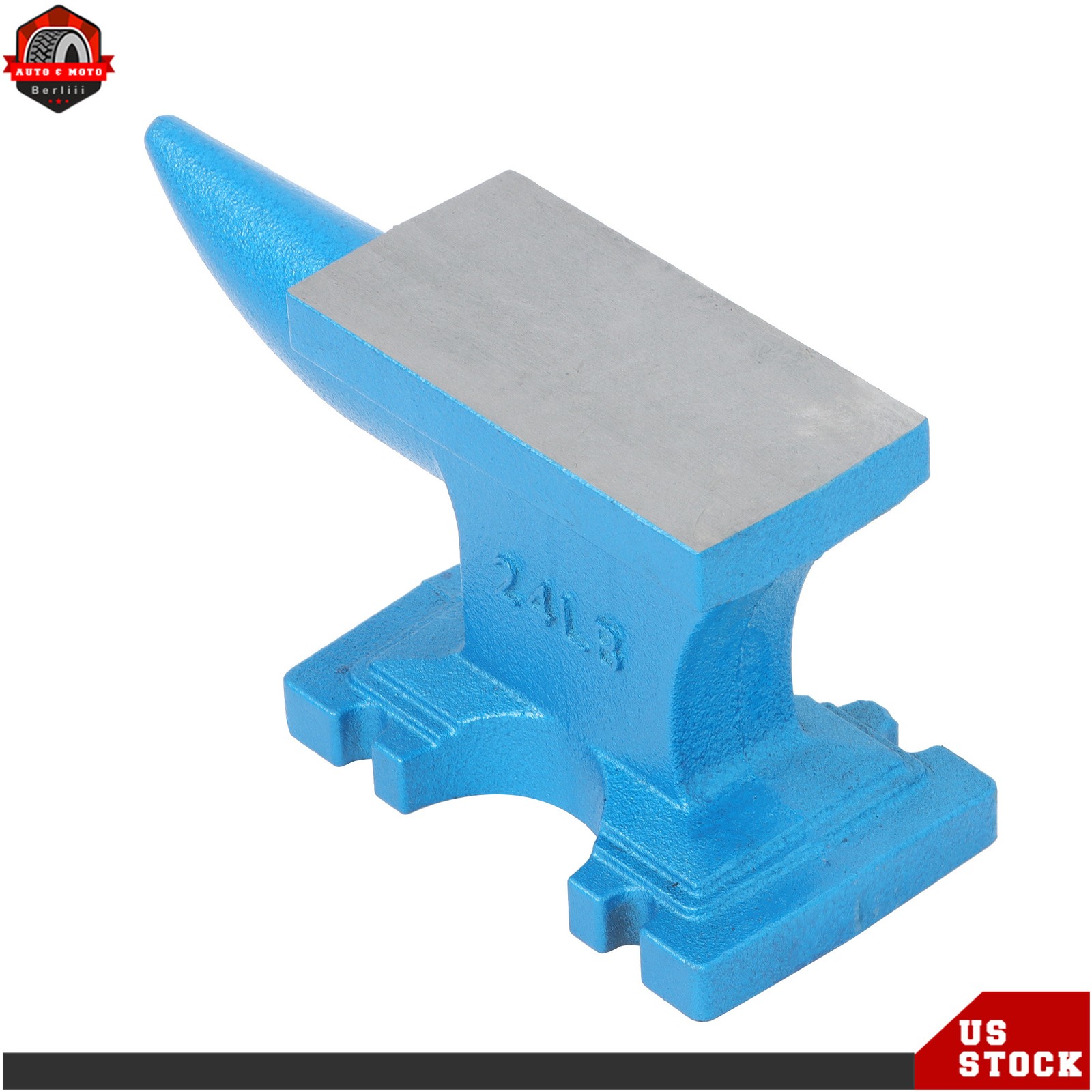 24 LB Anvil Blacksmith Cast-Iron 11 KG Heat Treated Long Round Horn 13" Len