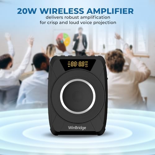 Powerful Portable Voice Amplifier with Bluetooth5.0, Recording and UHF