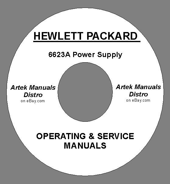HP 6623A Power Supply Operating & Service Manual