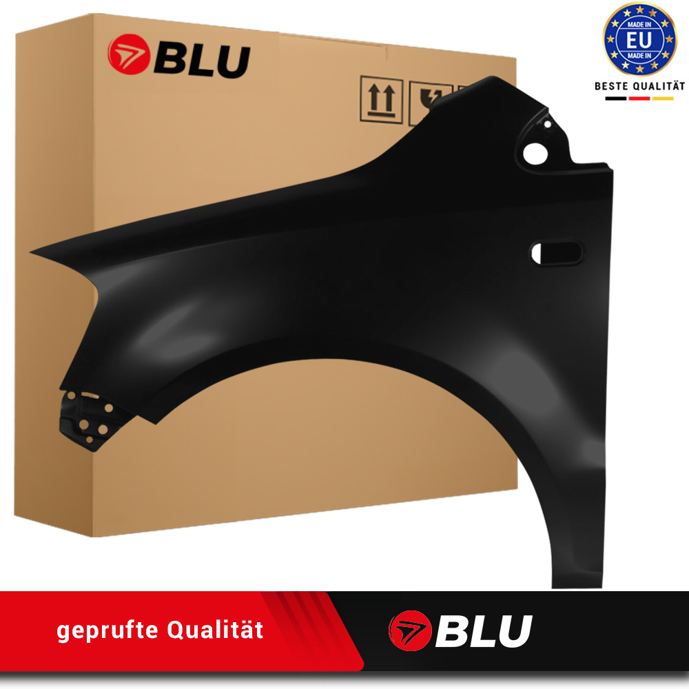 Fender For VW Fox L041 Lo41 Left Black 2005-2011 Front Painted New