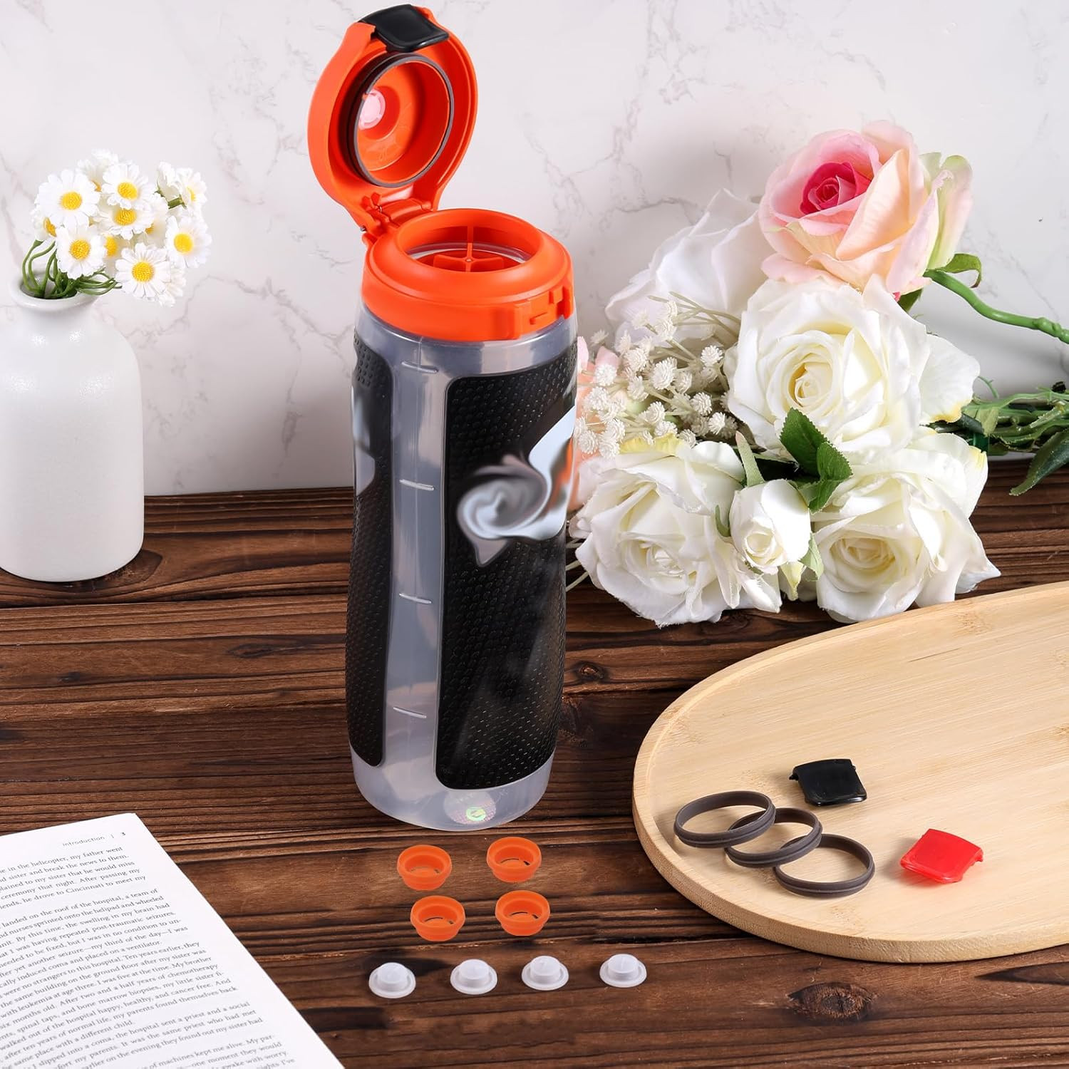 10PCS Gatorade GX Bottle Lid Replacement Set, Silicone Valves & Gaskets with Cli