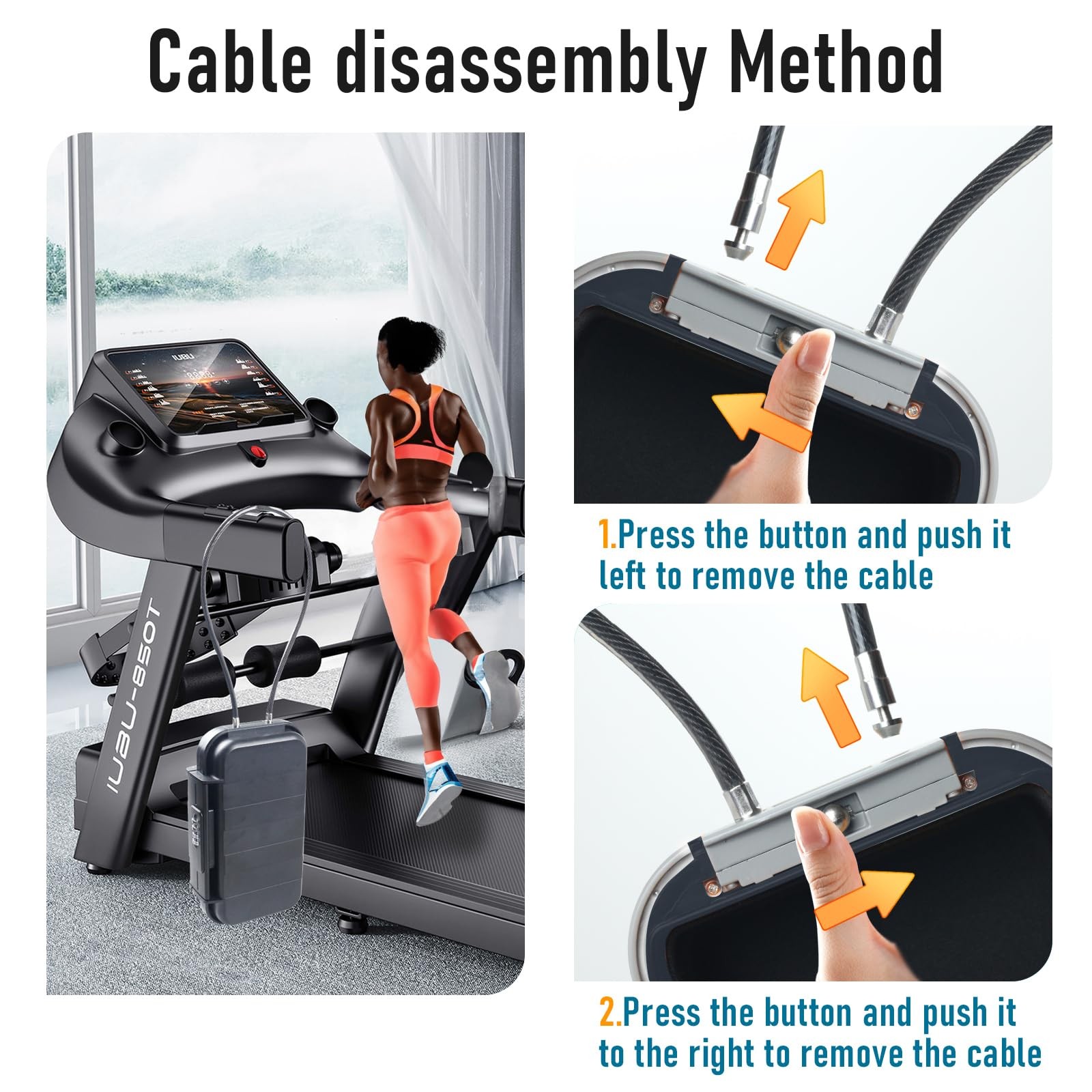 Portable Safe ,Combination Safe with Removable Cable,Set Your Own Combination...
