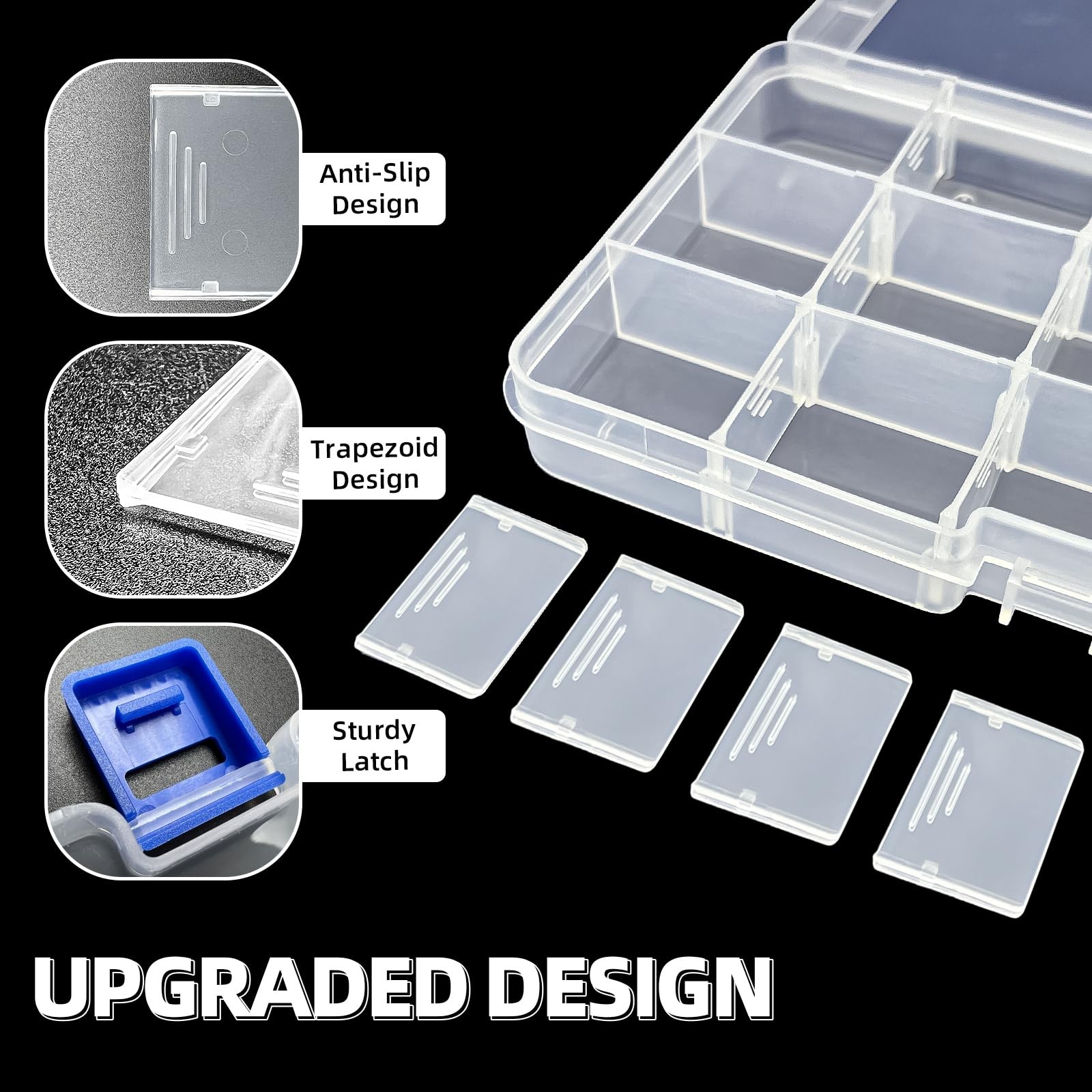 Plastic Organizer Container Storage Box Adjustable Divider Removable Grid Com...