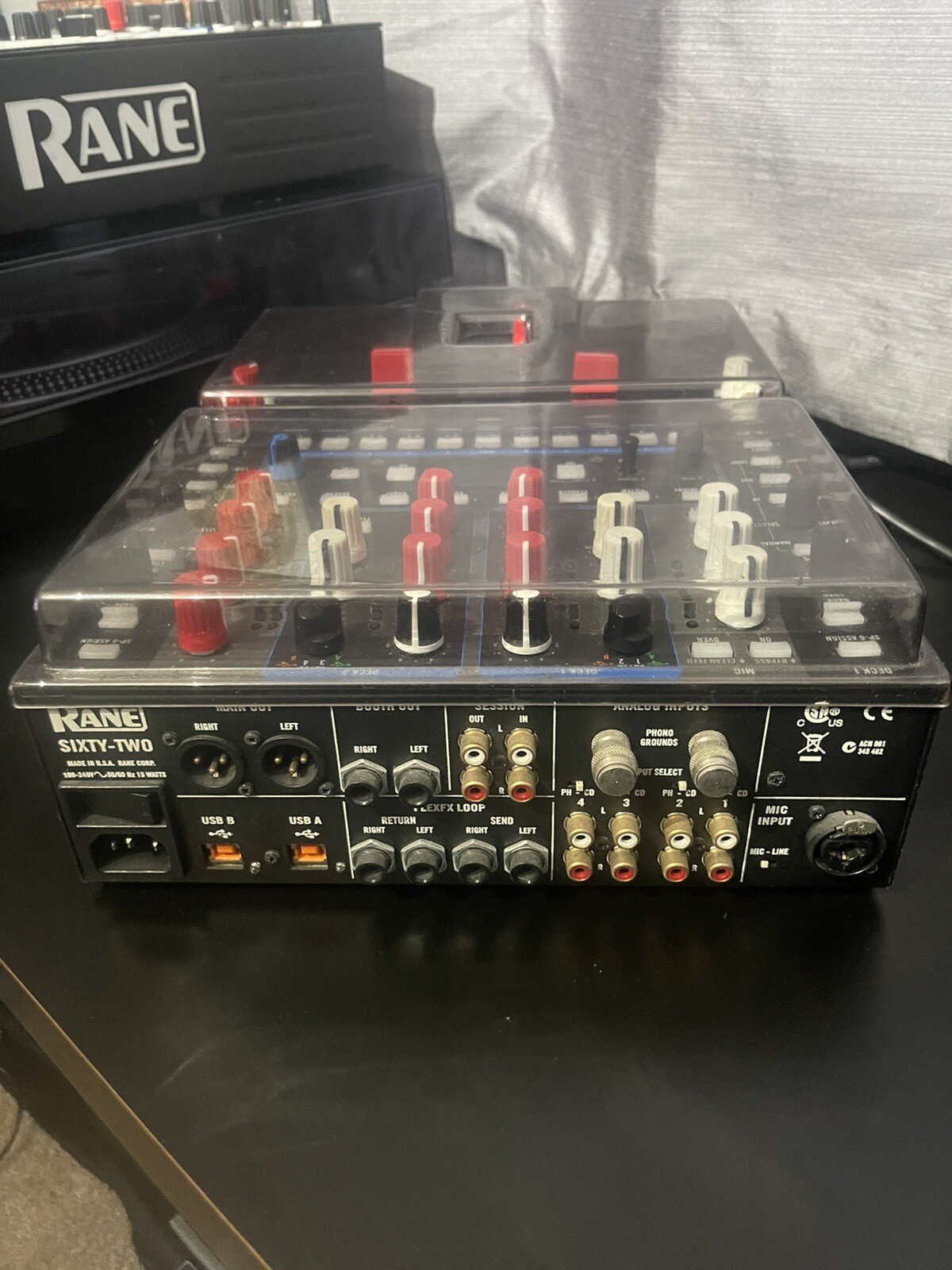 Rane 62 mixer w/Dust cover.