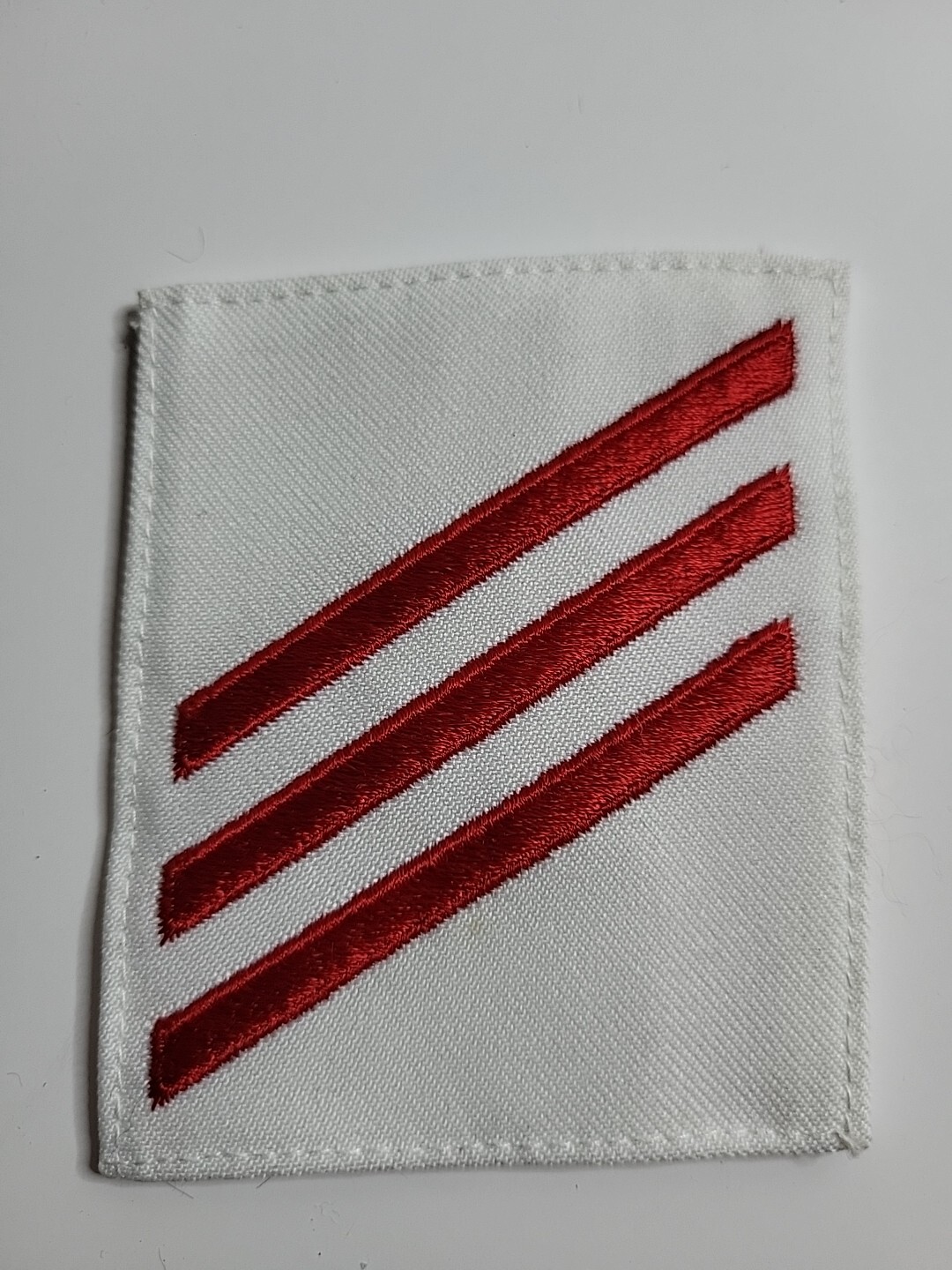 New USN US Navy Fireman APPRENTICE E-3 E3 Sleeve Insignia Patch Red & White