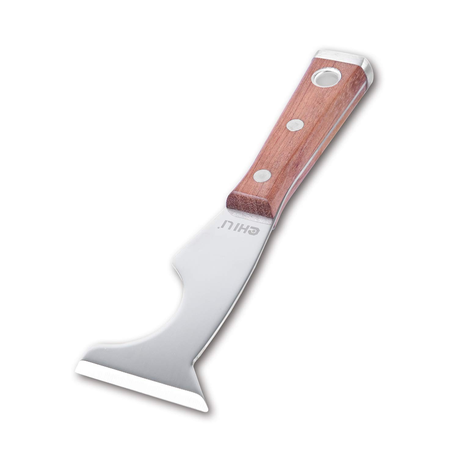 CHILI TOOLS Stainless Steel 5 in 1 Painters Tool with Wood Handle Iron/Brown