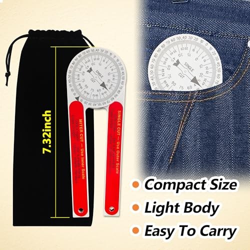 Miter Saw Protractor, Miter Angle Finder for Woodworking Replacement for #505P