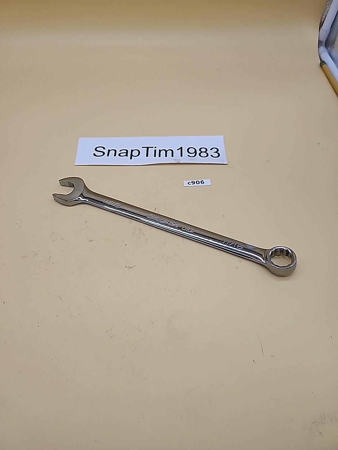 Snap-on Tools 11/16 SAE Flank Drive   Combination Wrench SOEX22 12pt USA