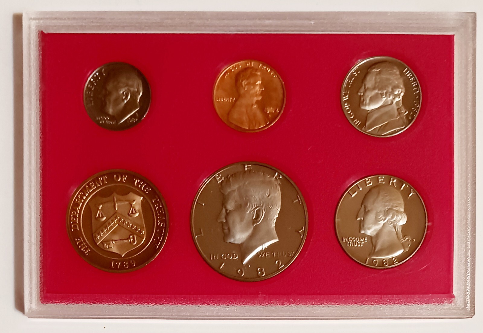 1982 United States Proof Set, 6 Coin Set