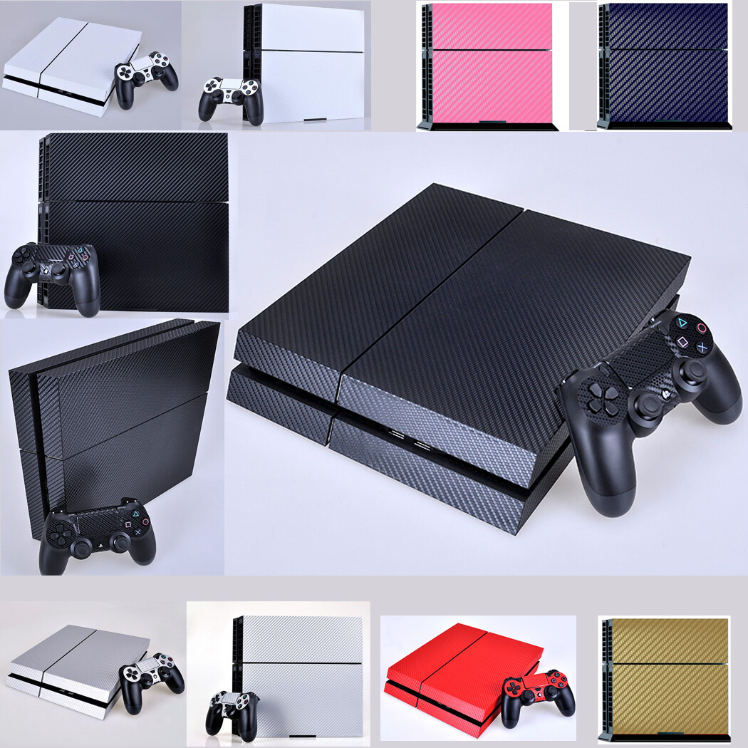 7 Colours Carbon Fiber Skin Sticker for Sony PS4 PlayStation 4 & controller skin