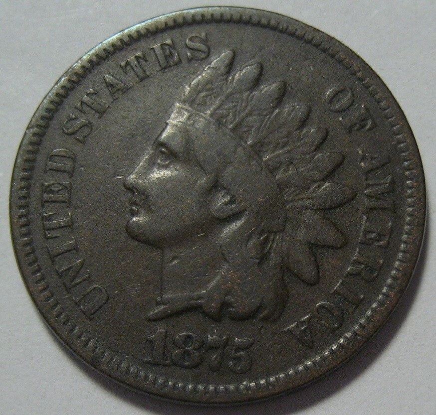 = 1875 FINE+ INDIAN Cent, Nice EYE Appeal, FREE Shipping