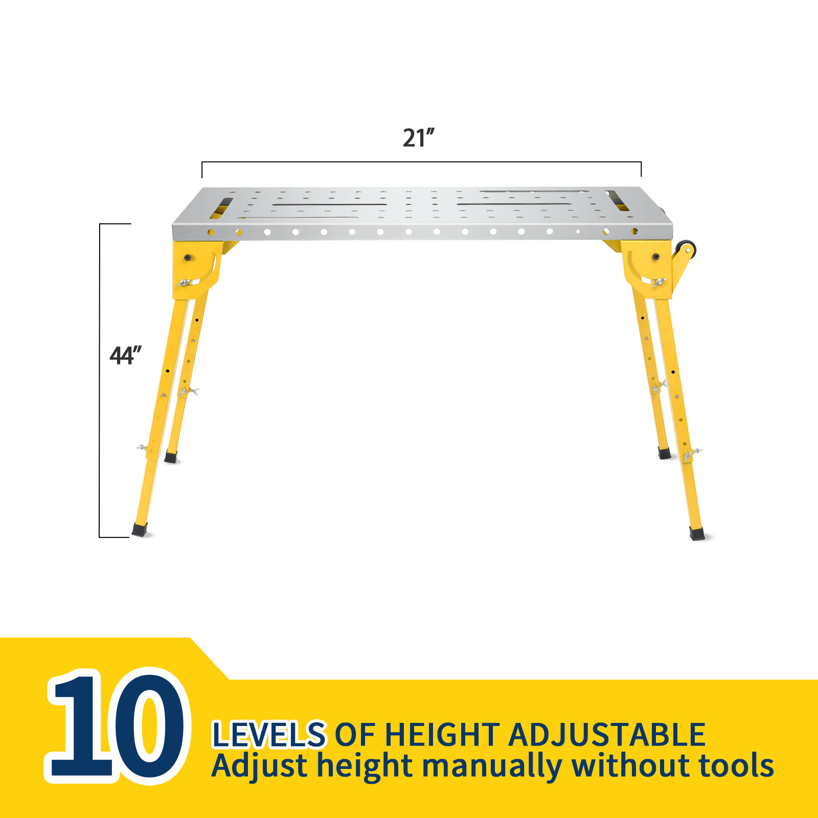 Welding Table, Portable Folding Workbench With Adjustable Height for Garage,Shop