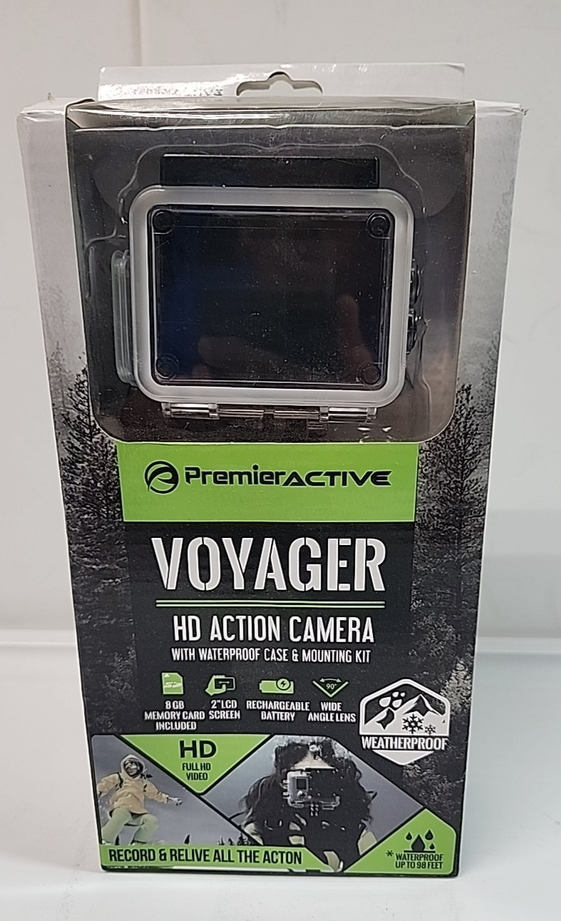 Premieractative Voyager HD Action Camera & Waterproof Case & Complete Action Kit
