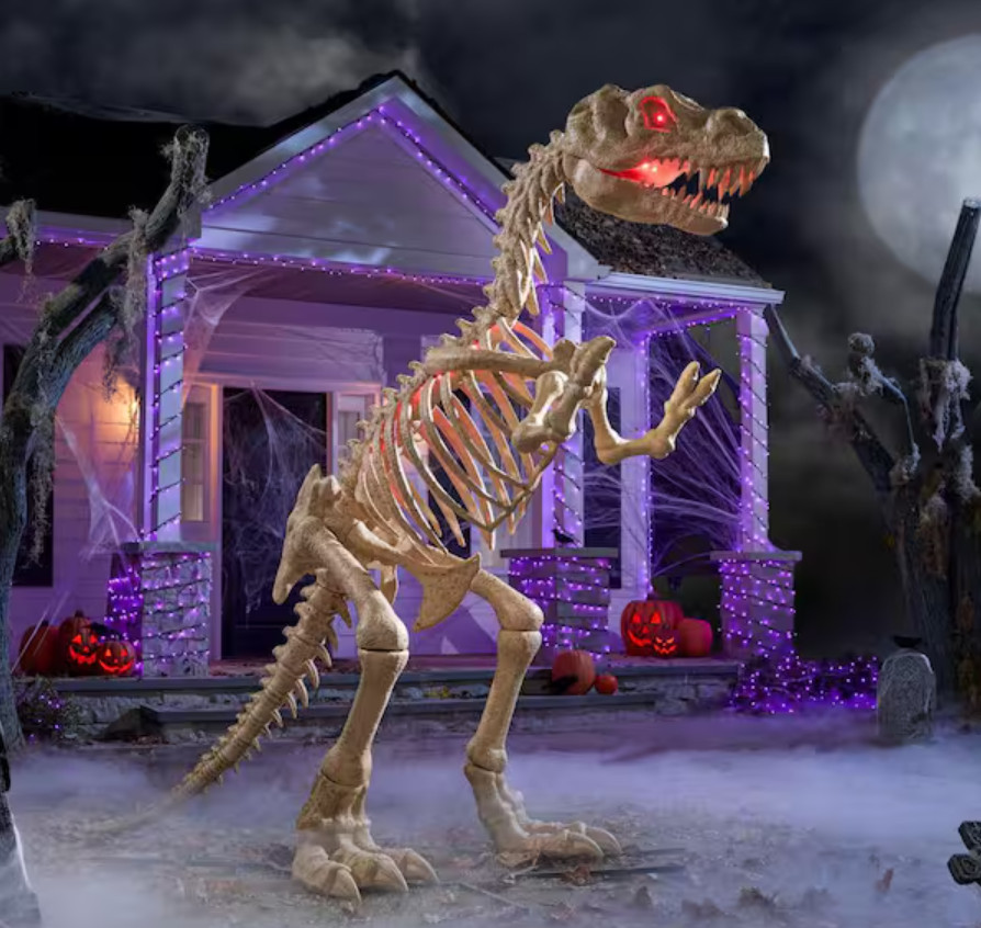 Home Accents Holiday 9 FT Grave & Bones Giant-Sized LED T-Rex