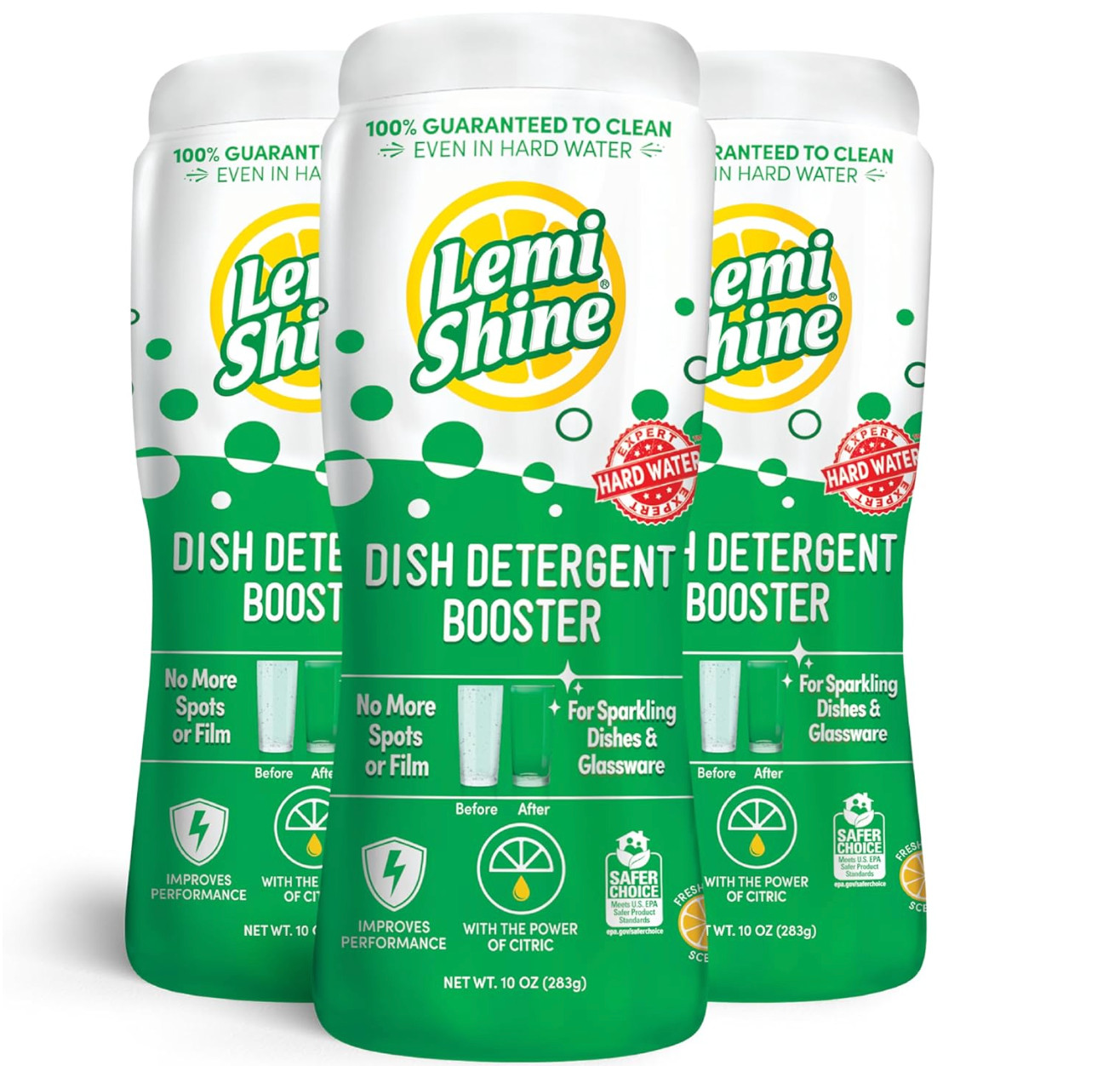 Lemi Shine Dish Detergent Booster Hard Water Remover 10 Oz 3 Pack Free Shipping