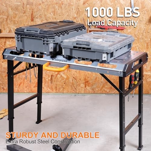 WORKESS Metal Welding Table Folding 1000lb Load Capacity