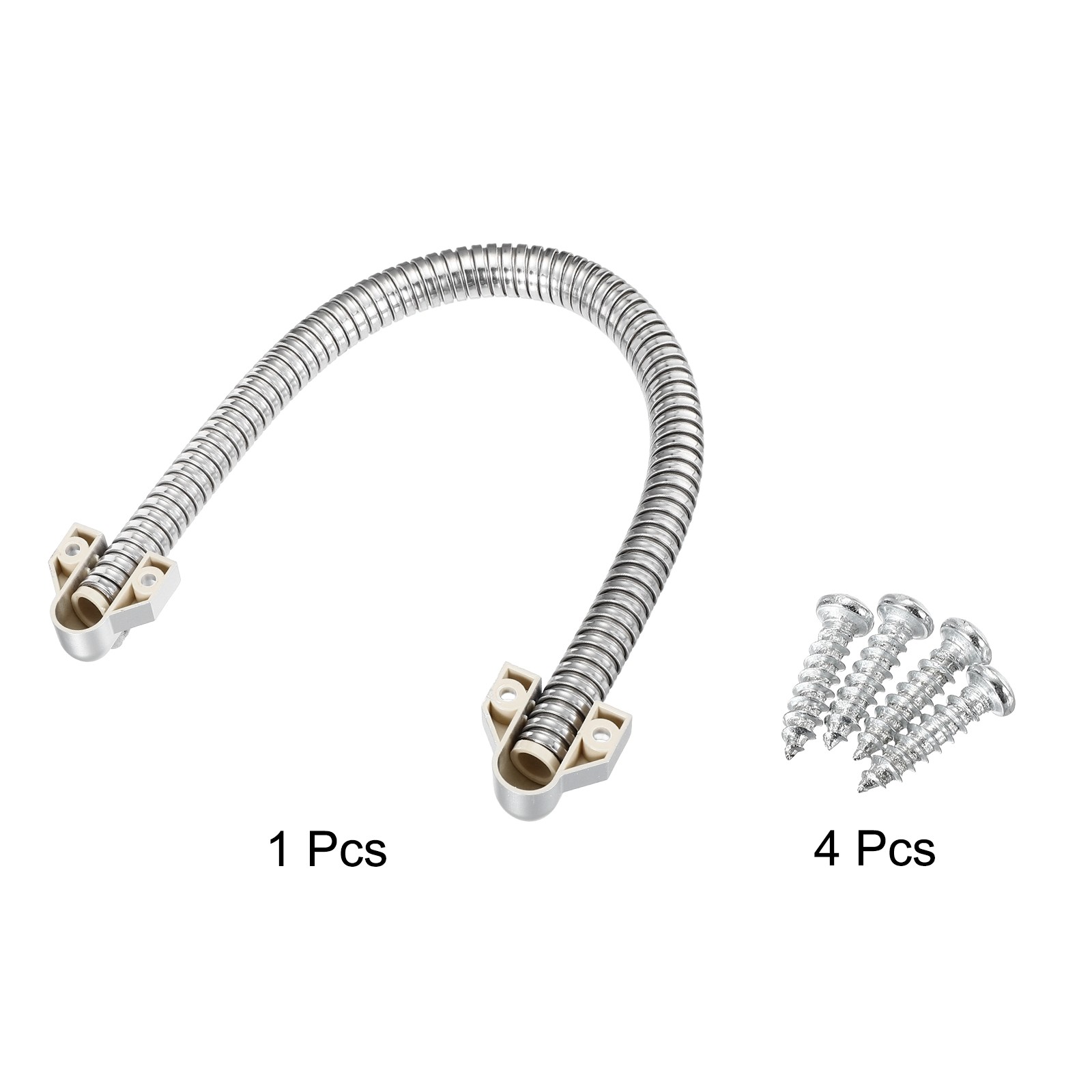 Flexible Door Loop Wire Protection Sleeving Protector with Ends 400x11.2mm White