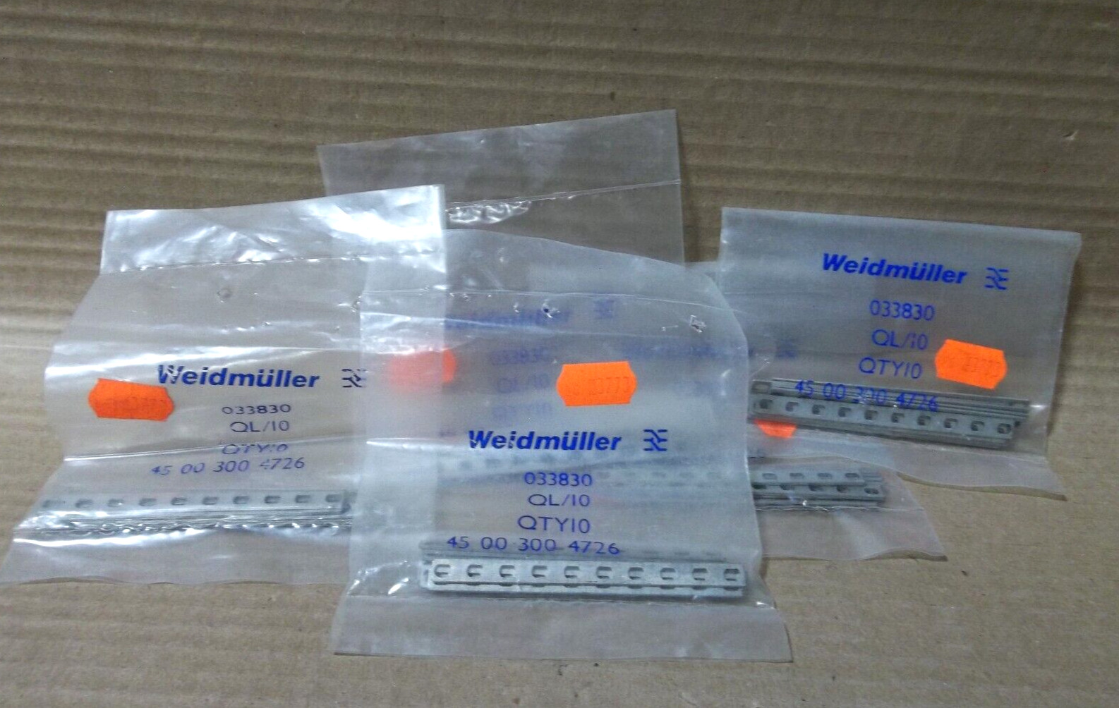 NEW LOT OF 5 10 PACKS WEIDMULLER KLIPPON 033830 45 00 300 4726 BRACKETS