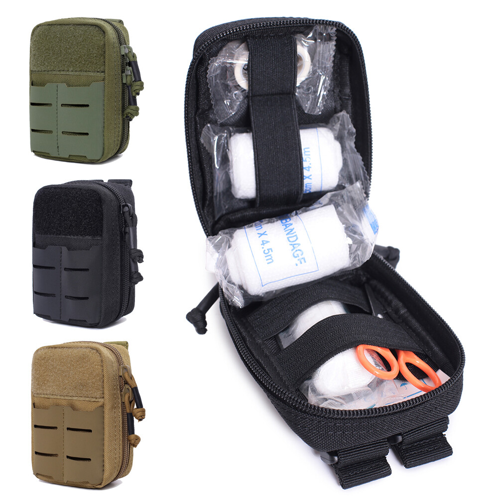 Tactical Molle Pouch Laser Cut EDC Utility Attachment Military Medical EMT Pouch