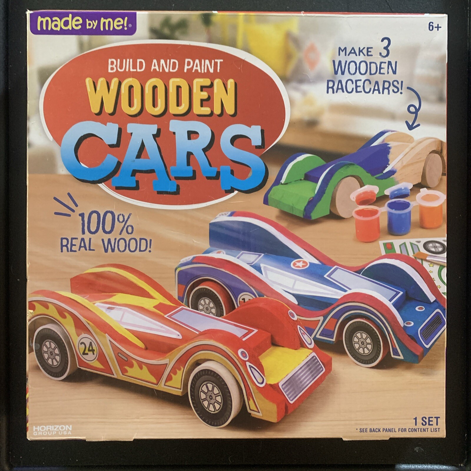 Horizon Group Build and Paint Wooden Cars (2019, Kit) BRAND NEW