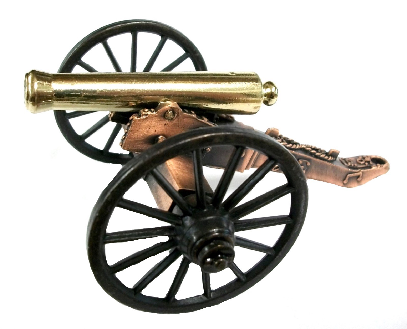 Miniature 1857 Napoleon Civil War Cannon- Bronze - Brass Barrel