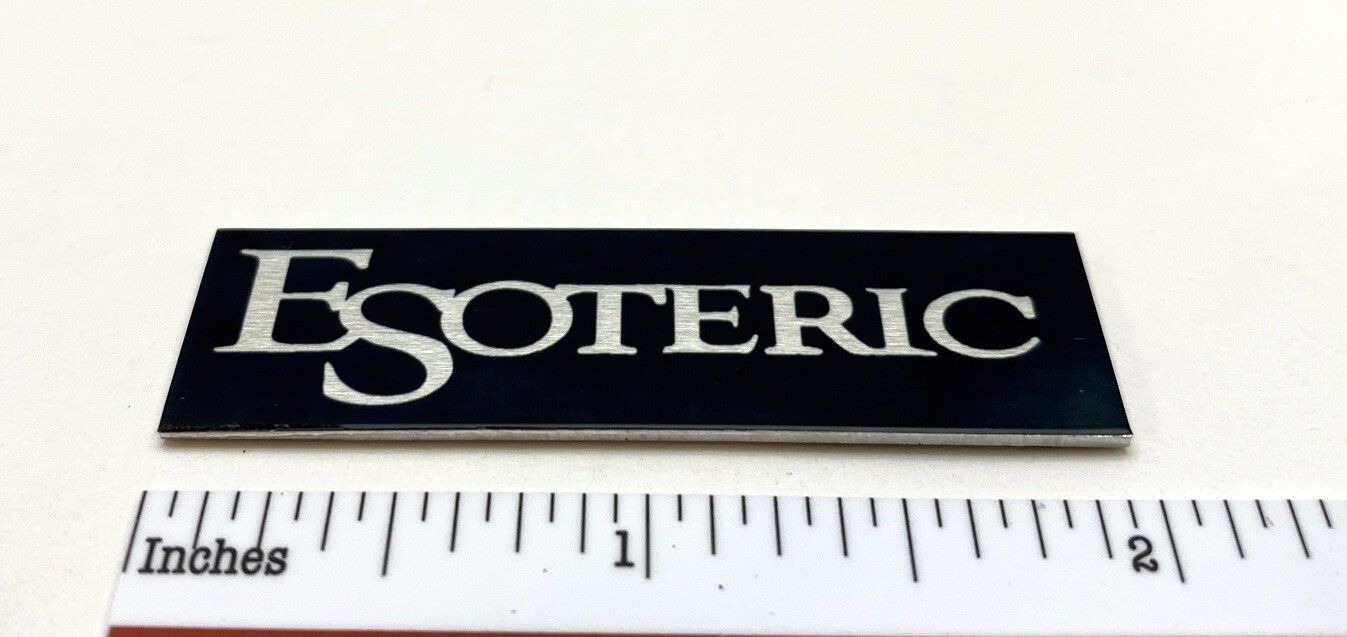 Esoteric Badge Logo Custom Made Aluminum Self Stick