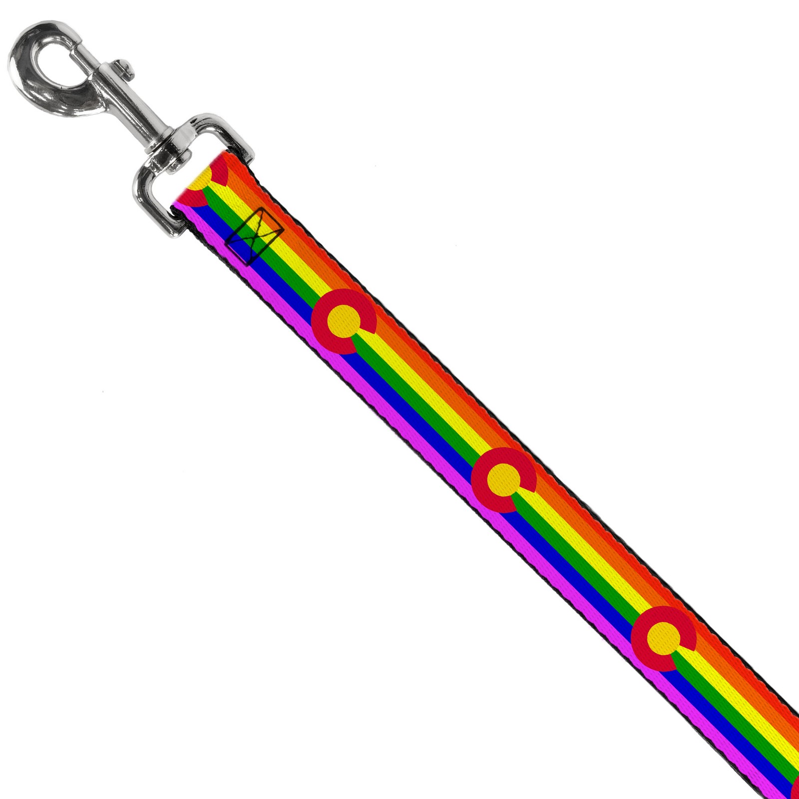 Dog Leash Colorado Flags2 Pride NARROW 0.5"