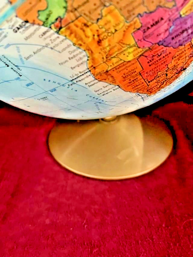 Large Rotating World Globe -- Desktop, Free Shipping