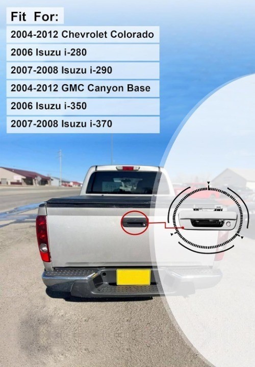 Tailgate Door Handle Chrome, Compatibl Color: Chrome Tailgate Handle w/keyhole