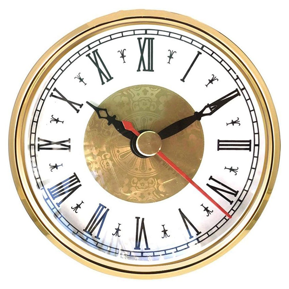 80mm Diameter Clock Craft Insert with Roman Numerals Easy to Read Design