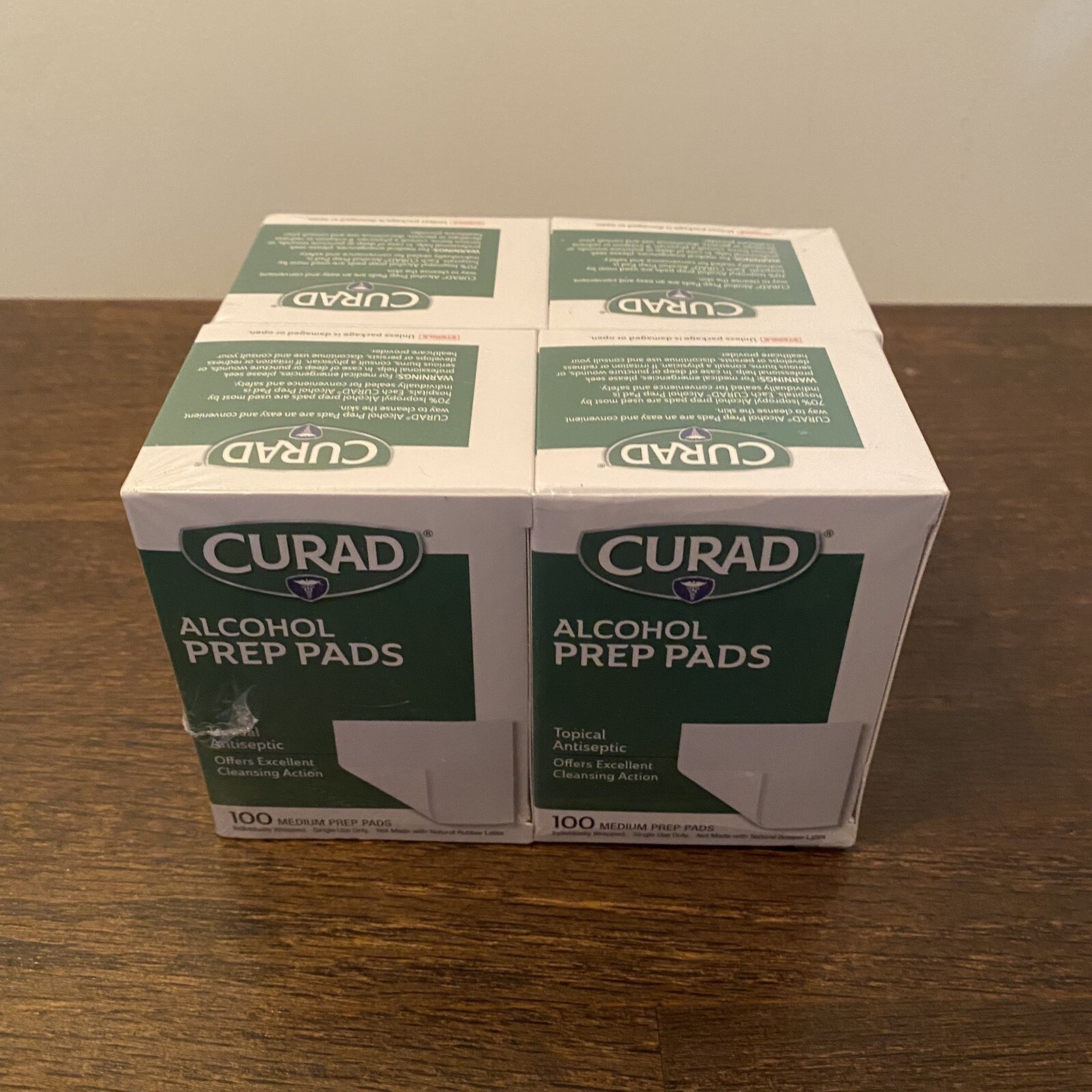 Alcohol Prep Pads (Pack of 4 Boxes), Thick Alcohol Swabs 400 Total