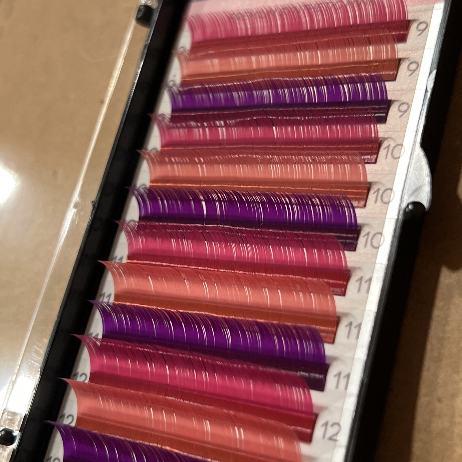 Bella Lash Premium synthetic mink Colored Lashes mixed length