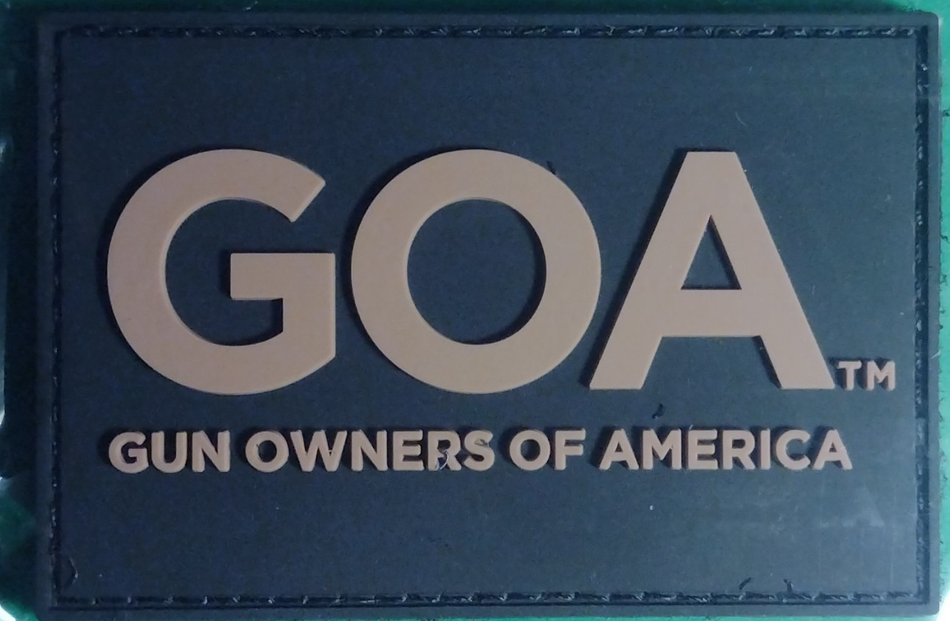 GOA GUN OWNERS of AMERICA Morale Patch SHOT-SHOW 2025 PVC H&L NIP fde on brown