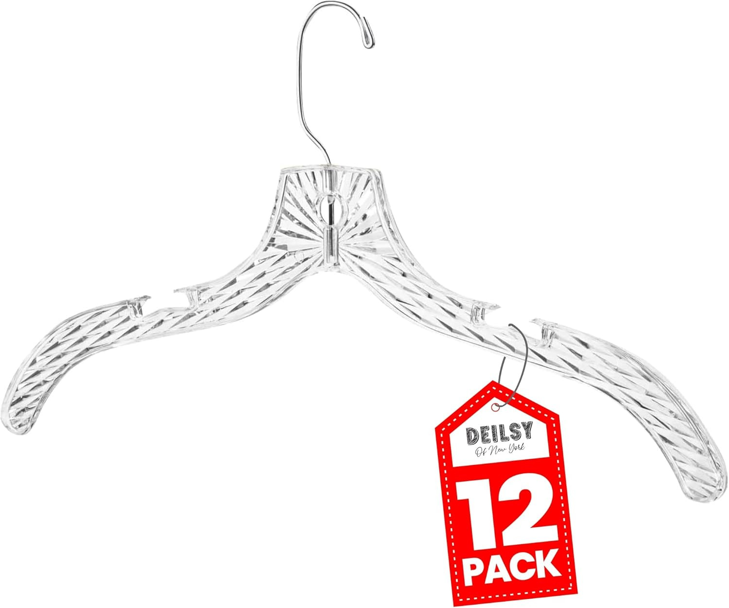 Clothes Hangers Plastic Set of 12 Pack Heavy Duty Hangers Dresses, T-Shirts Shir