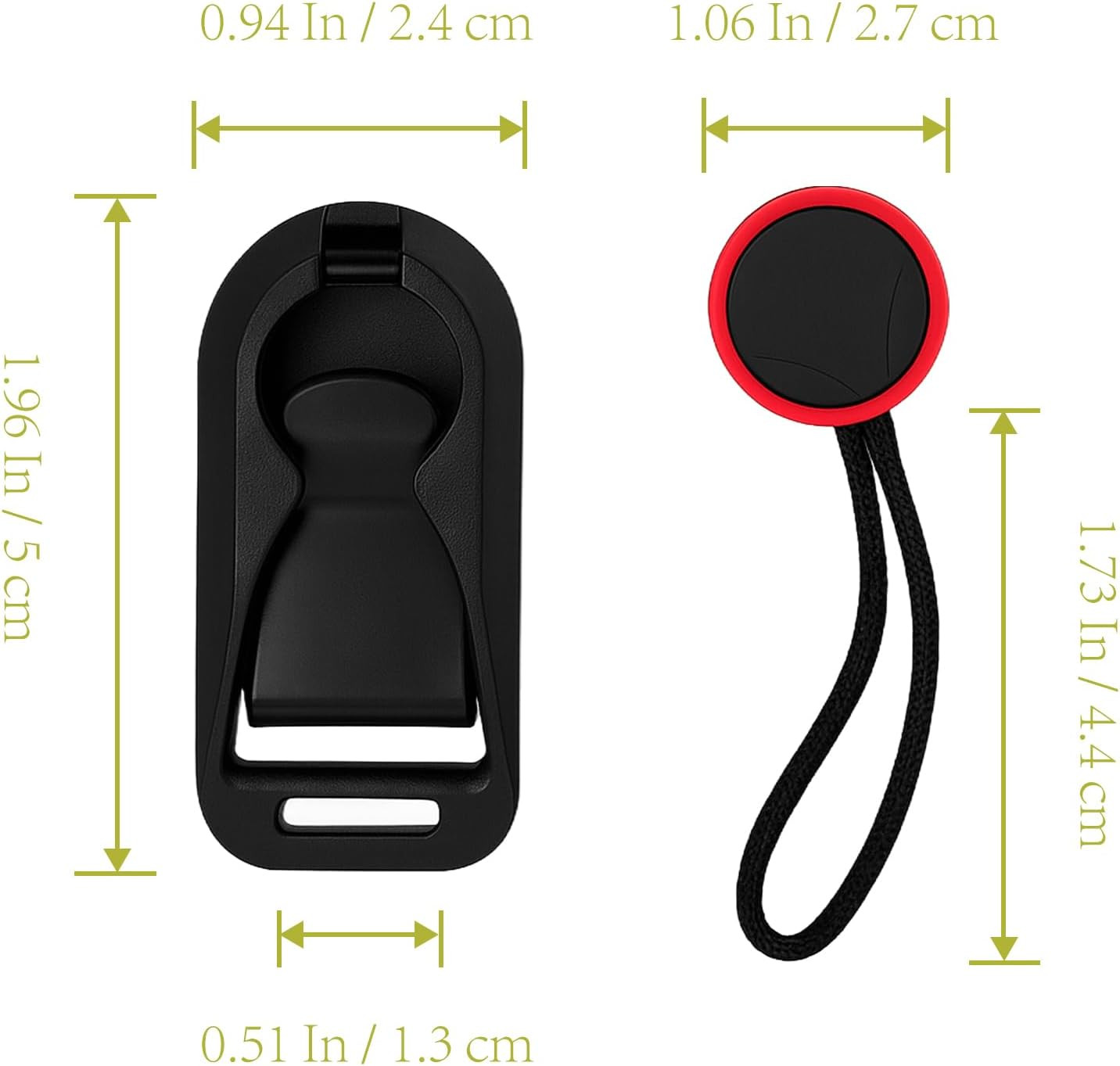 4-Pack Camera Strap Connectors for Quick Release Buckle System - Black