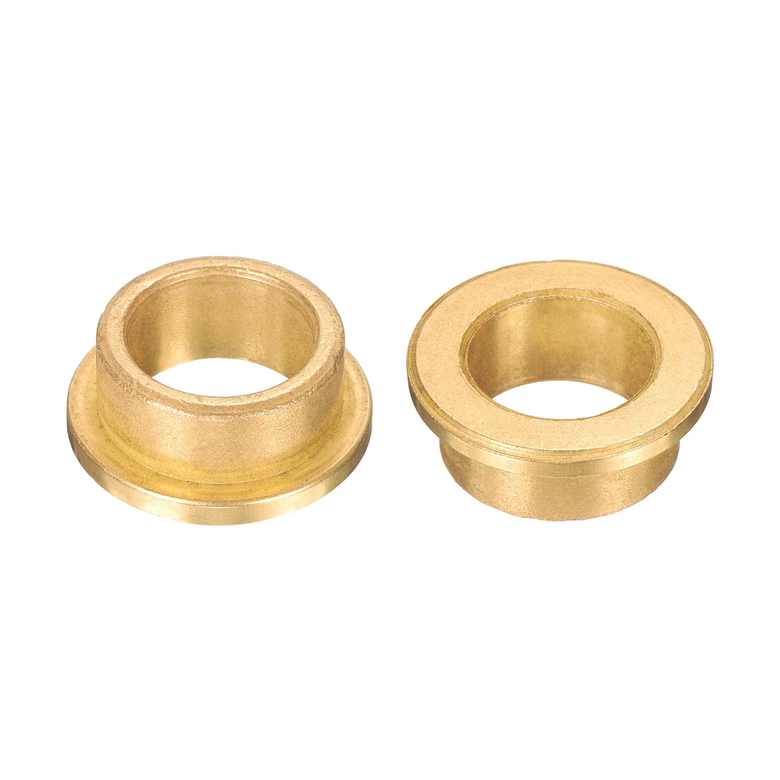 2 Pcs 18x24x12mm Flange Sleeve Bearing Self-Lubricating Sintered Bronze Bushing
