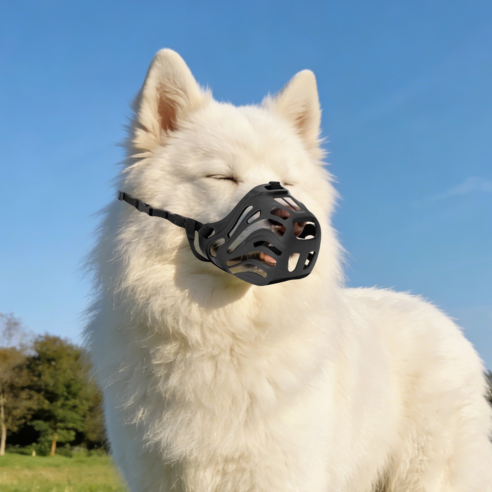 Dog Muzzle, Soft Breathable Dog Muzzle, Dog Muzzle Preventing Chewing and Biting