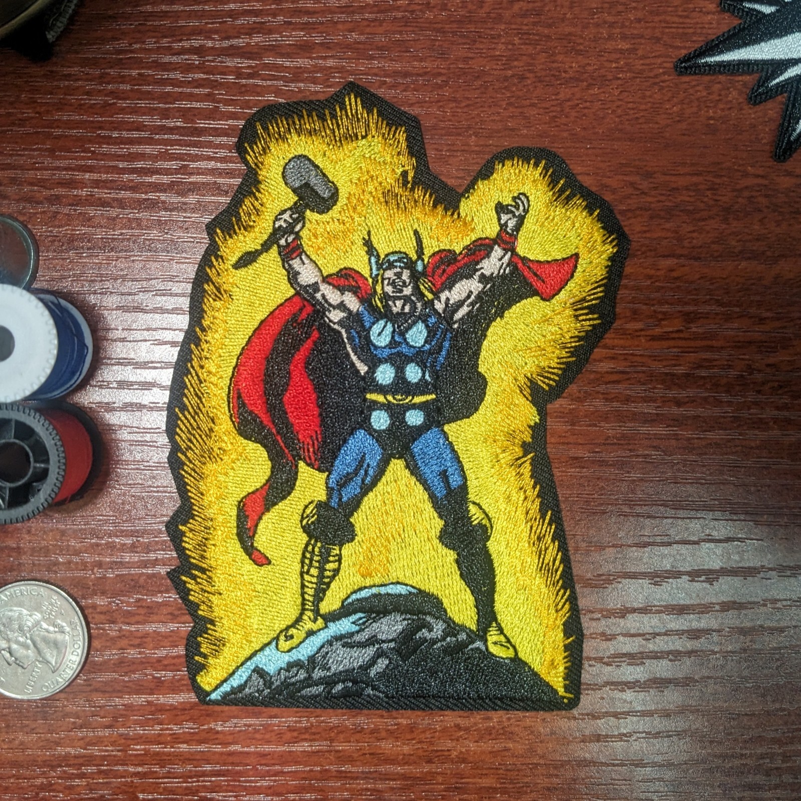 Thor Patch Viking God of Thunder Comic Superhero Embroidered Iron On 5x3.75"