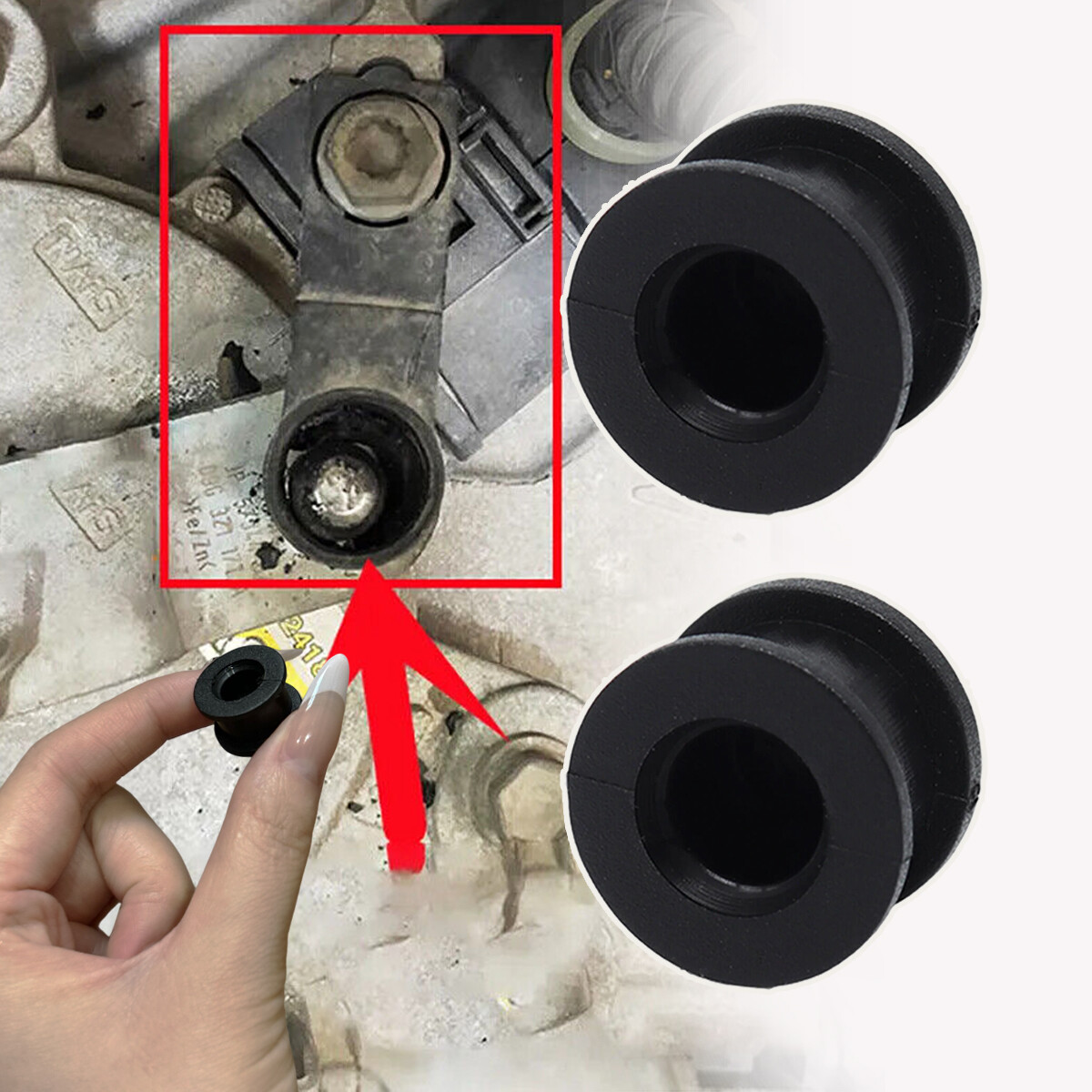 2Pcs For VW Jetta Gear Shift Cable End Connector Lever Fix Repair Bushing Kit