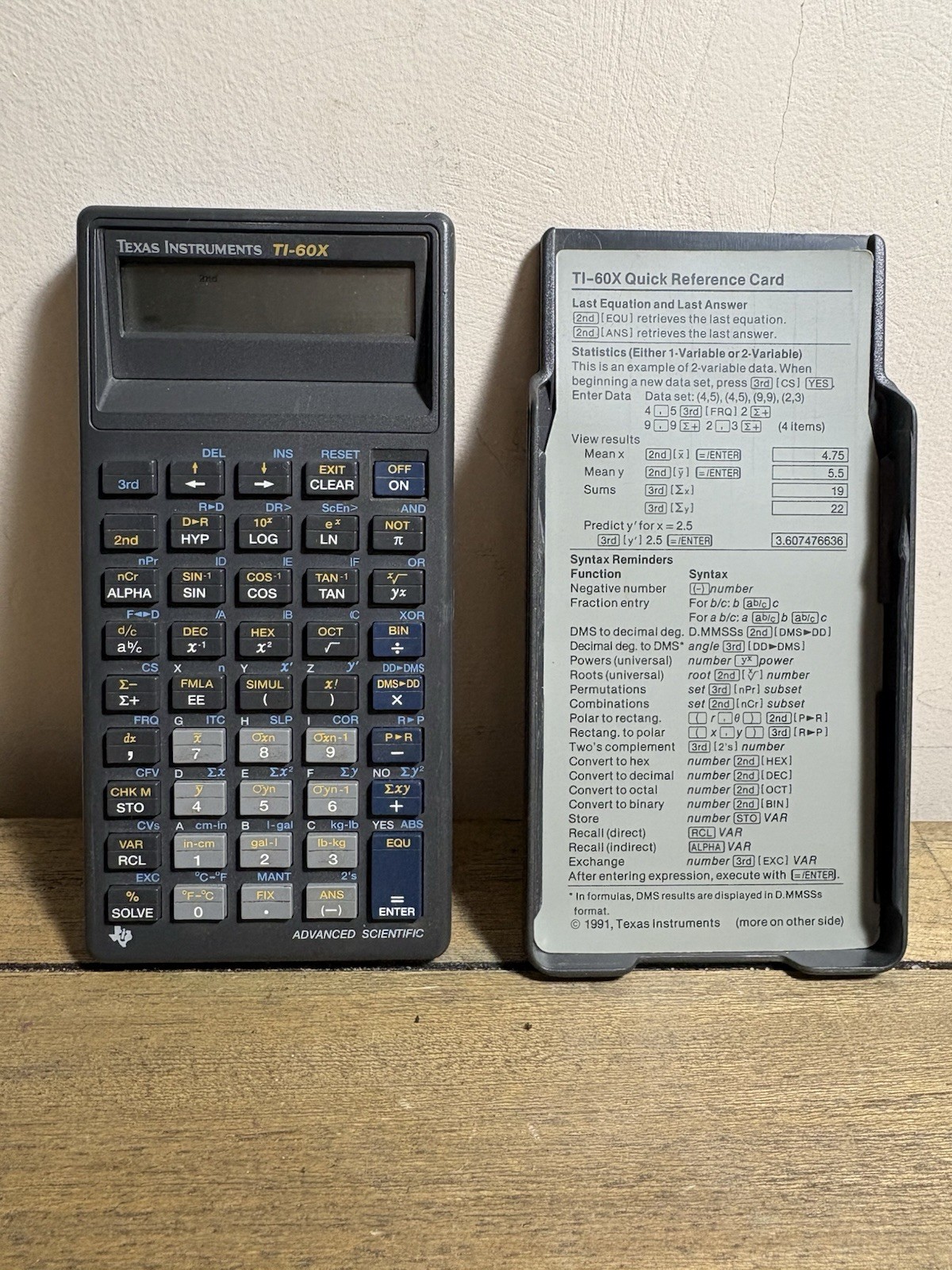 Vintage Texas Instruments TI-60X Sci/Prog Calculator