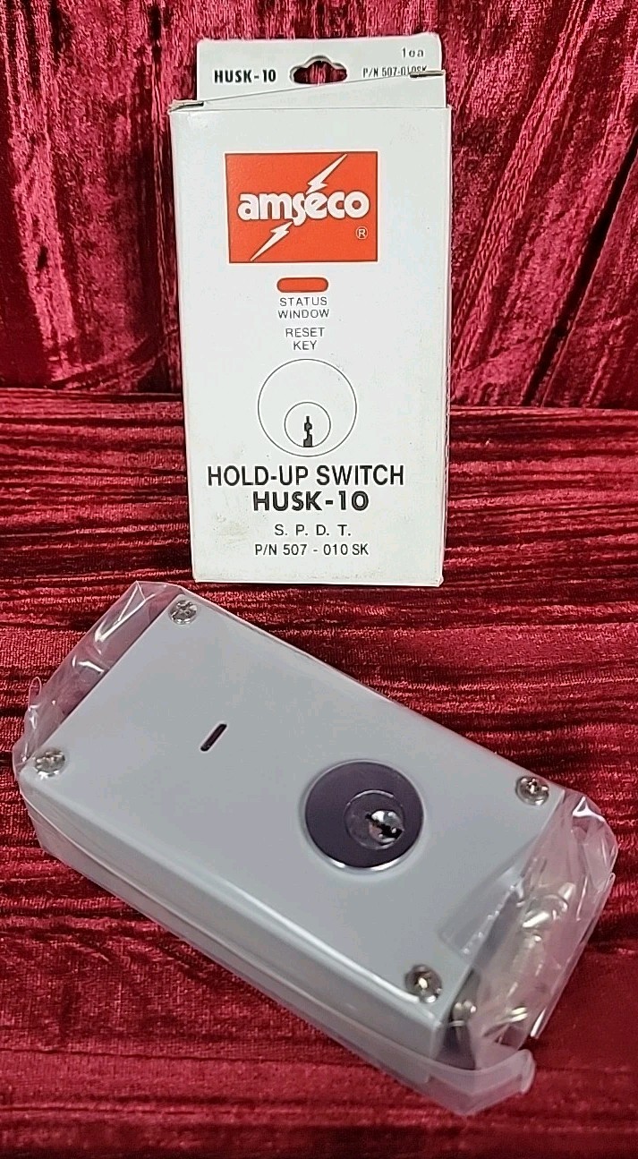 Amseco HUSK-10 Hold-Up Switch S.P.D.T. w/Key Reset (NOS)