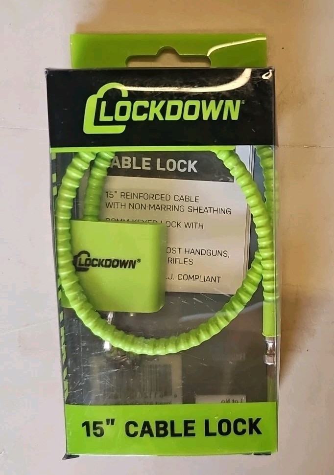 Lockdown 15" Cable Lock, Keyed Padlock