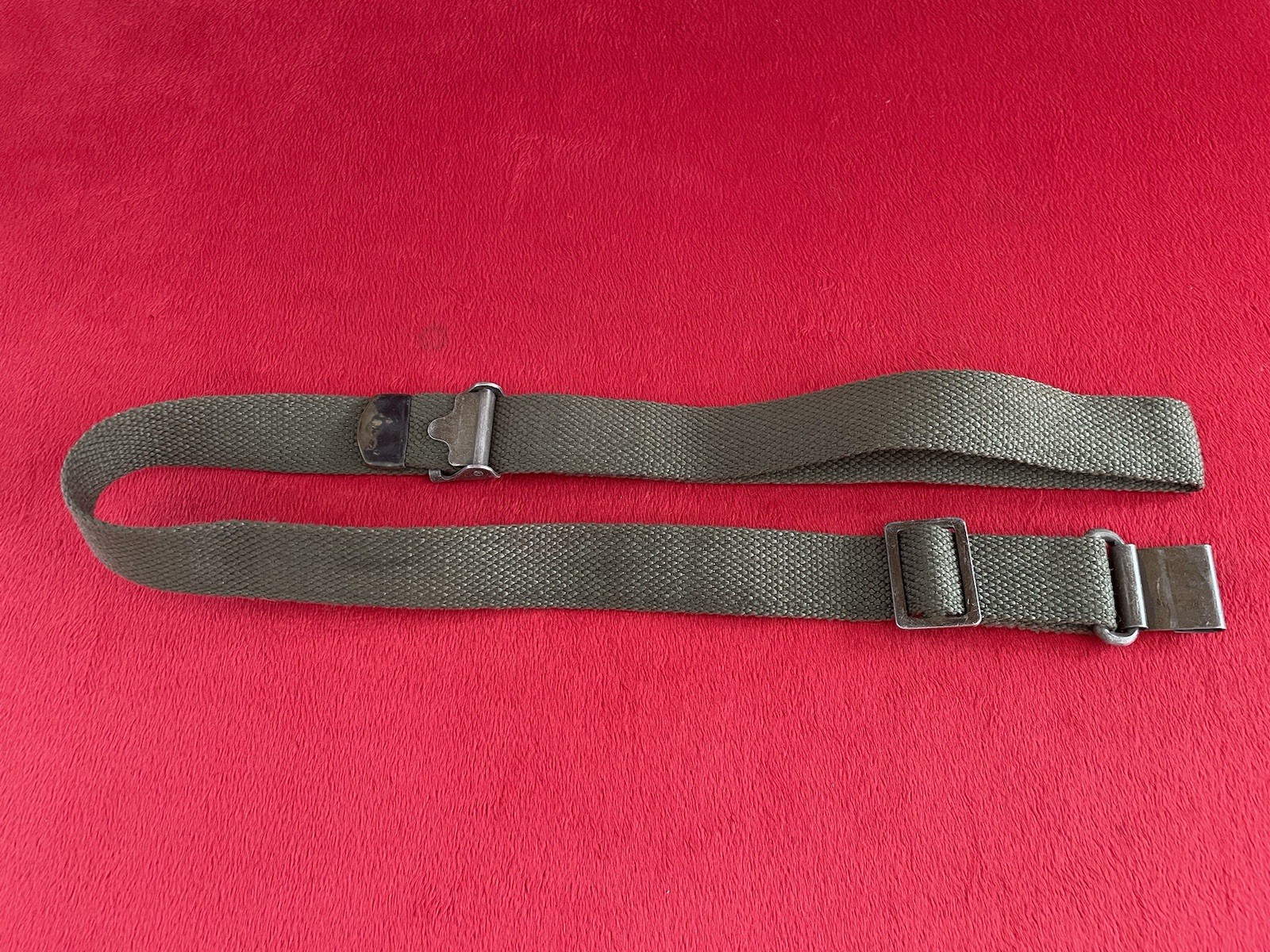 Original Vietnam War M1 Garand M2 Canvas Rifle Sling OD Green Cotton Nylon