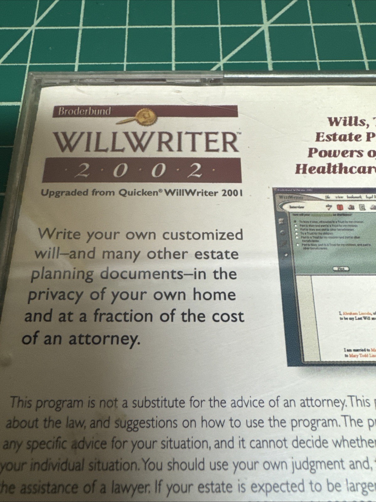 Broderbund WillWriter 2002 Smart Saver Series (Windows/Mac, 2001)